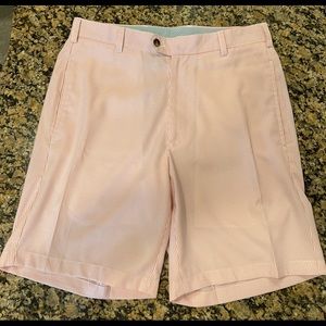 Men’s Donald Ross Pink and White Striped Shorts